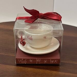 STARBUCKS 2005 Christmas Holiday Cappuccino Cup Ornament Joy - Wish Love Vintage